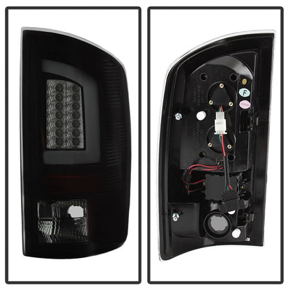 Spyder 07-09 Dodge Ram 2500/3500 V3 Light Bar LED Tail Lights - Blk Smoke ALT-YD-DRAM06V3-LBLED-BSM 5084279