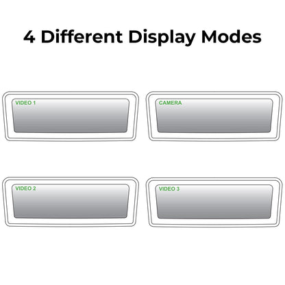 Master Tailgaters 8" Frameless Rear View Mirror with 7" LCD Screen | Rearview Universal Fit Mount | 4 Video Inputs | Auto Adjusting Brightness LCD | Anti Glare | Full Original Mirror Replacement
