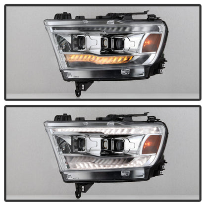 Spyder Dodge Ram 19-20 Halogen Model Projector Headlights Chrome PRO-YD-DR19HALSI-SEQ-C 5087409