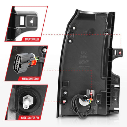 Anzo GMC Yukon / XL / Denali 15-18 L.E.D Tail Lights Black