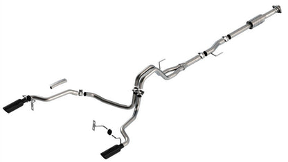 Borla F-150 2021 2.7L/3.5L 4dr CC SB EC STB Lari/King R/Plinum/LTD 3/2.25 SRE CB AK BLK CHR Tips 140864BC