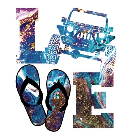 4x4 Love Geode Decal