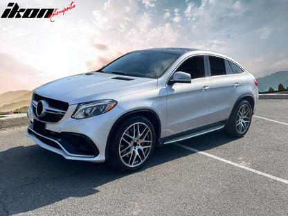 2016-2019 Benz C292 GLE-Class Black Silver Running Board Side Step Bar