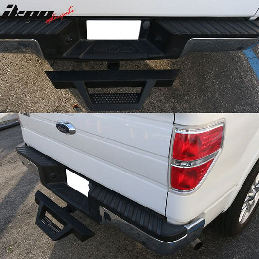 Universal Pick Up Trunk V2 Black Powder Coated Step Bumper Guard Steel