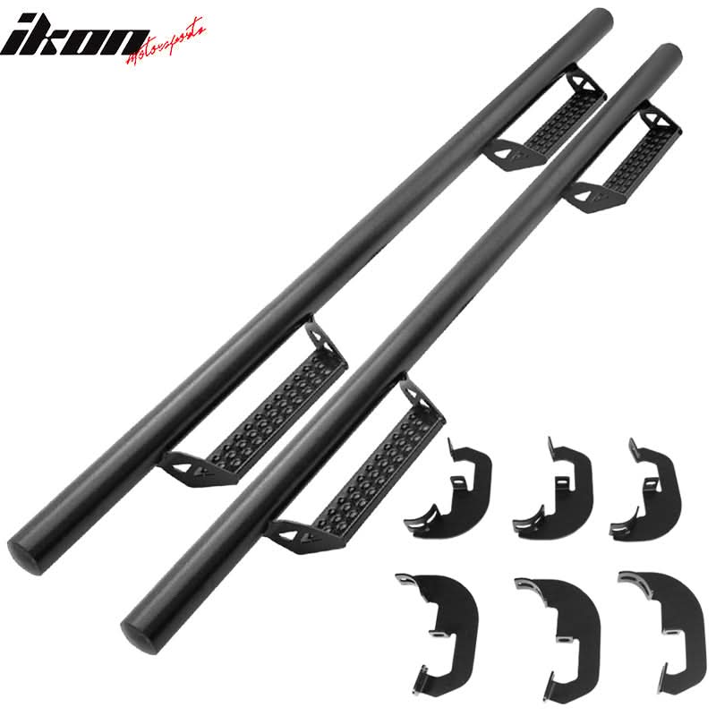 2007-2018 Chevy Silverado Extended Cab BCT Style Black Running Boards