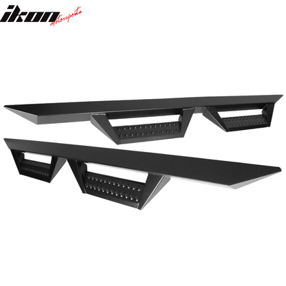2007-2018 Chevy Silverado Crew Cab BZ Style Black Running Boards
