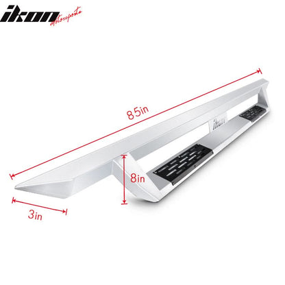 2009-2023 Dodge Ram 1500 IKON V1 Silver Running Boards Solid Steel
