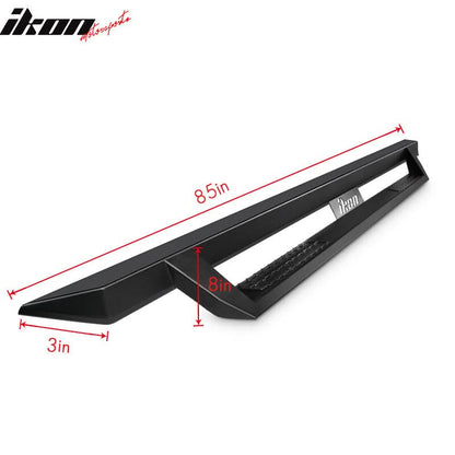 2009-2014 Ford F-150 Crew Cab IKON V1 Black Running Boards Solid Steel