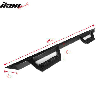2005-2022 Toyota Tacoma Double Cab IKON V2 Black Running Boards Steel
