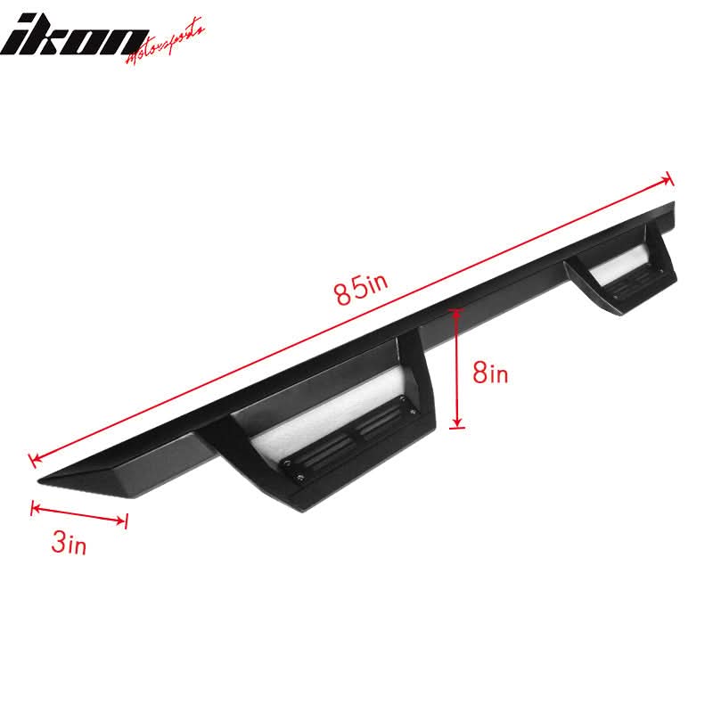2007-2021 Toyota Tundra Crew Max IKON V2 Black Running Boards Steel