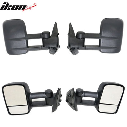 2007-2014 Silverado GMC Sierra Side Towing Mirrors Manual Non-Heated