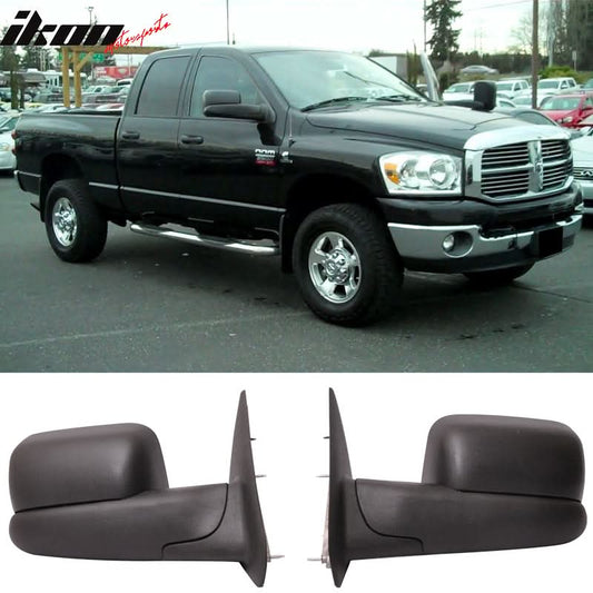 2002-2008Â Ram 1500 2002-2009 2500 3500 Side View Tow Mirrors Manual