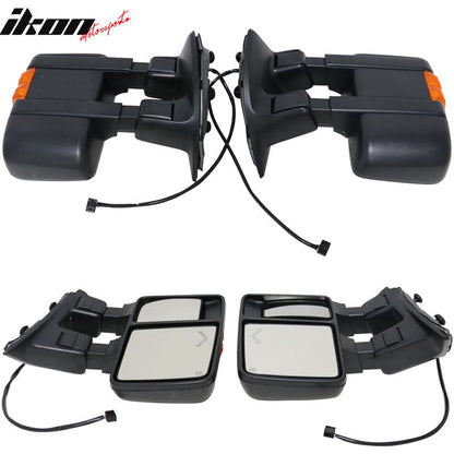 2008-2015Â F250 Towing Tow Mirrors Power Heated Signal Arrow Light
