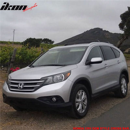 2012-2016 Honda CRV Black Roof Rack Cross Bar Side Rail Set 4PCS ABS