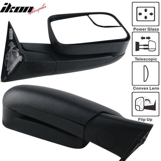 1994-2002Â Ram 1500 2500 3500 Towing Side View Tow Mirrors Power 2PC