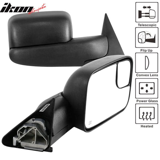 1998-2001Â Ram 1500 2500 3500 Side View Tow Mirrors Power Heated 2PC