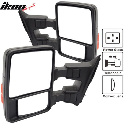 1999-2007Â F250 Side View Towing Mirror Power Dual Arm Pair Non Heated
