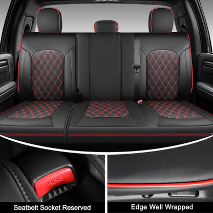 Umbrauto Leather Seat Covers for Silverado/Sierra, Waterproof Custom Full Set Seatcovers for Chevy Silverado/GMC Sierra 2007-2013 & 2019-2026 1500, 2020-2026 2500HD 3500HD Crew/Double/Extended Cab