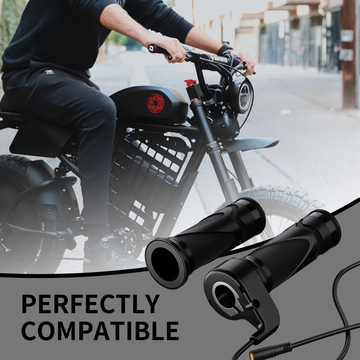 Stealth Twist Grip Throttle for Super73 | 3-Pin Female Connector