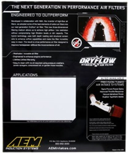 AEM Induction AEM 07-10 Toyota Tundra/Sequoia/Land Cruiser DryFlow Air Filter 28-20387