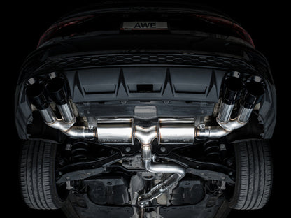 AWE Tuning AWE 22-24 Audi 8Y S3 Touring Edition Exhaust - Diamond Black Tips 3015-43897