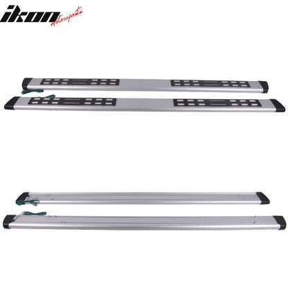 Fits 07-14 Sierra Double Cab Running Board White LED + Bracket