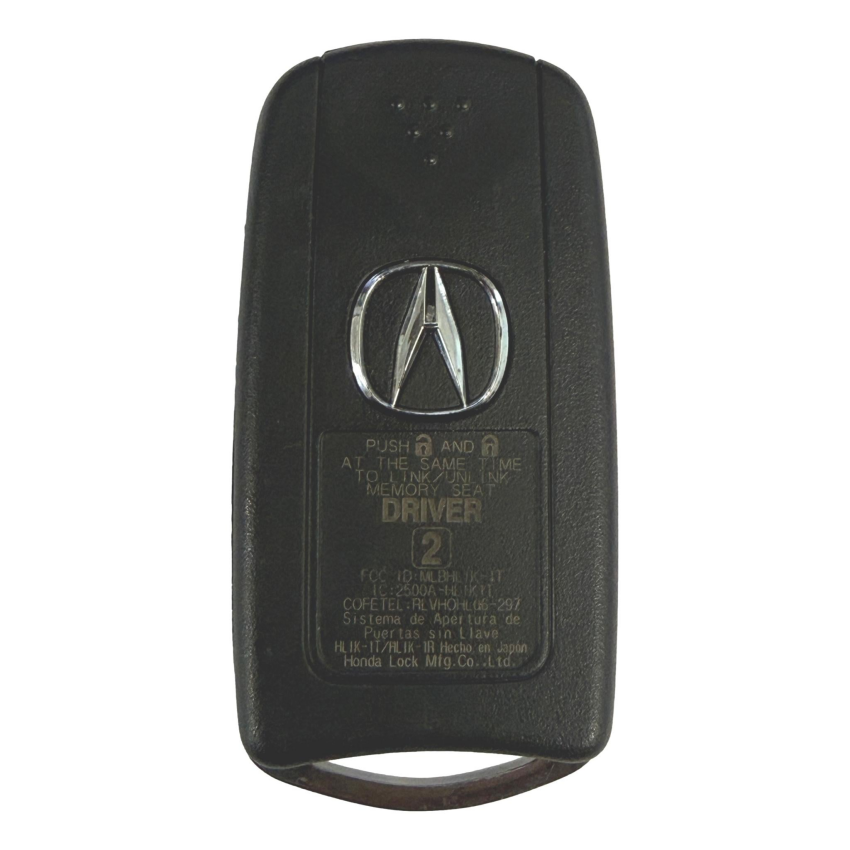 Acura TL TSX 2009-2014 OEM 4 Button Flip Key Remote MLBHLIK-1T | Driver 1