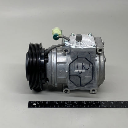 DENSO A/C Compressor With Clutch Silver/Black/Green 27722 471-6042