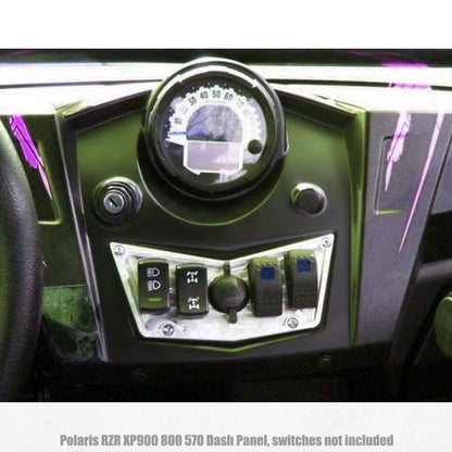 Polaris RZR XP900 800 570 4 Switch Dash Panel Machined Finish