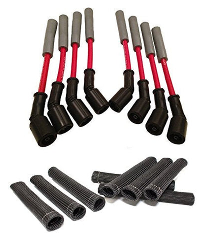 Red 8.5mm Spark Plug Wires – LS1-LS7, LSA & Gen V LT, Straight or 45° Boot