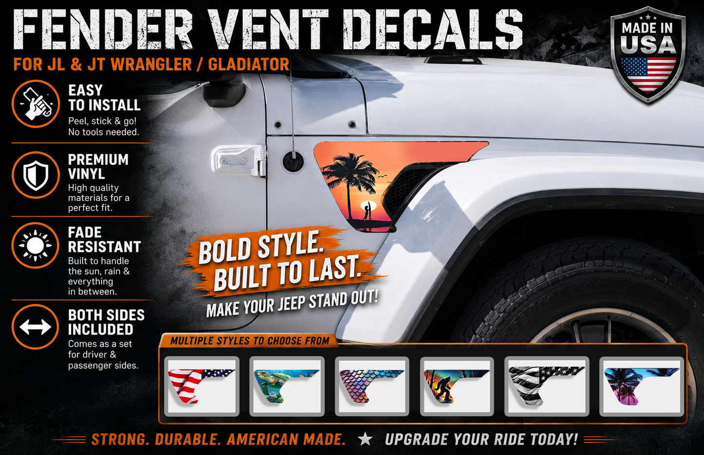fender vent for the JL or JT 2018 or newer Surfs up 51