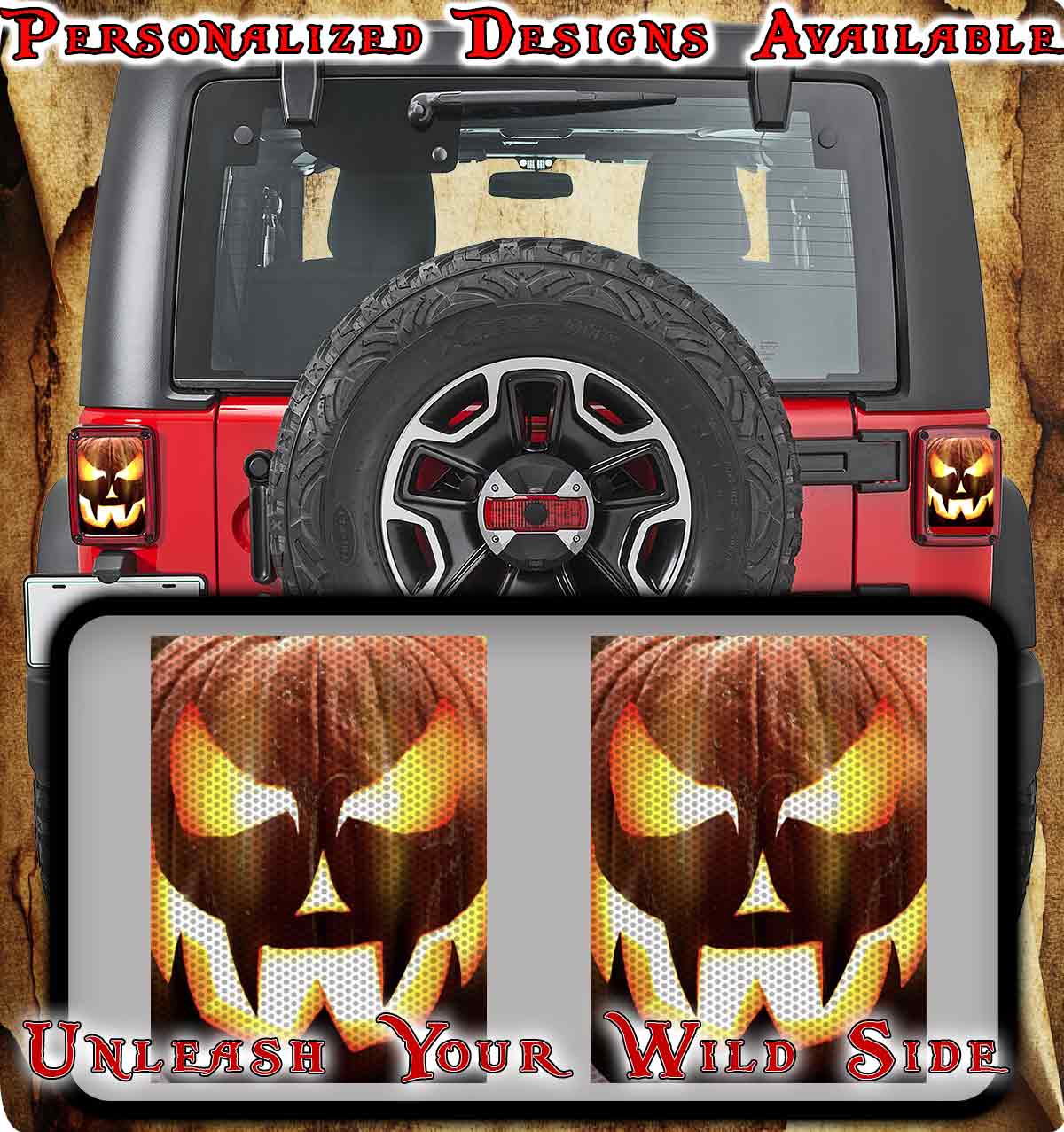 Pumpkin Taillight cover decal 51