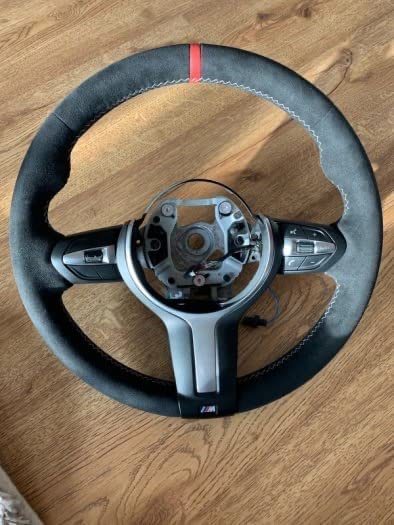BMW F-Series Alcantara Suede Steering Wheel Cover DIY (Red Stripe)