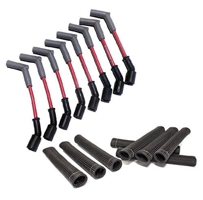 Red 8.5mm Spark Plug Wires – LS1-LS7, LSA & Gen V LT, Straight or 45° Boot