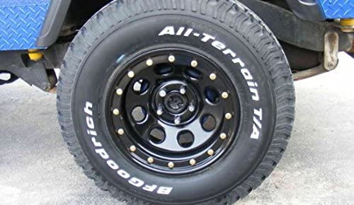 Simulated Bead Lock Hubcap Rings - 15" Black