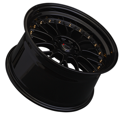 XXR 521 Wheel Black / Gold Rivets 18x10 +25 5x4.5,5x120