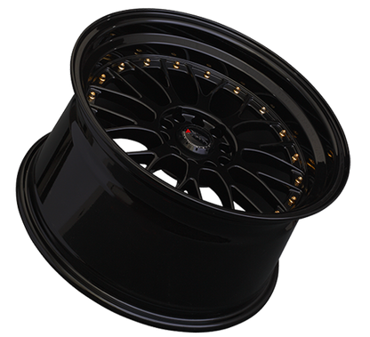 XXR 521 Wheel Black / Gold Rivets 18x8.5 +25 5x4.5,5x120