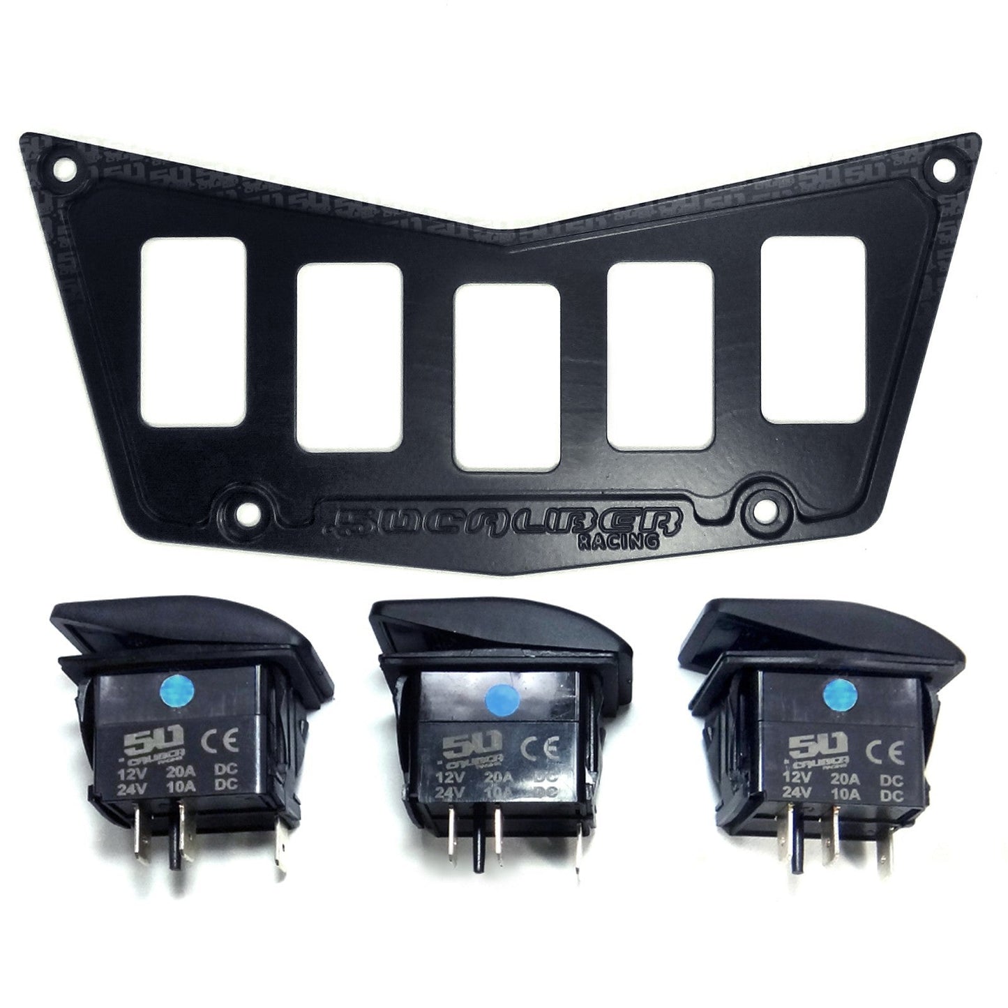 5 Switch Dash Panel Black
