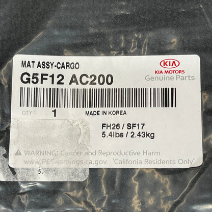 KIA Niro Cargo Mat Carpeted Cargo Liner G5. 12AC2. 0 FH G5F12-AC200