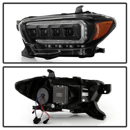 Spyder 16-20 Toyota Tacoma Halogen Model Only High-Power LED Headlights - Black PRO-YD-TT16HALAP-BK 5088376
