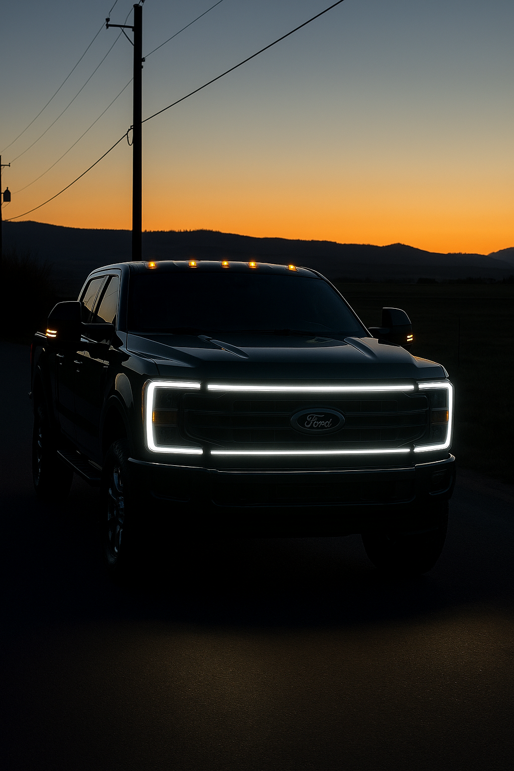 2023-2026 Ford Super Duty “Ghost” LED Grille Light Kit – F-250/F-350/F-450/F-550, IP67, Plug-and-Play Ready
