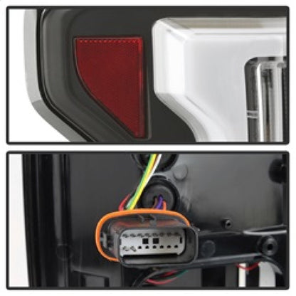 Spyder 15-18 Ford F-150 Light Bar LED Tail Lights (w/Blind Spot) - Black (ALT-YD-FF15015BS-LBLED-BK) 5085313
