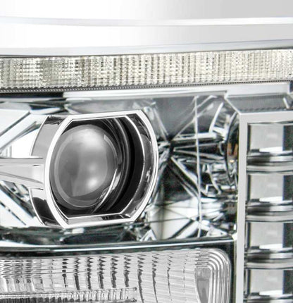 AlphaRex 11-16 Ford F-350 SD LUXX LED Proj Headlights Plank Style Chrm w/Activ Light/Seq Signal/DRL 880145 *Discontinued