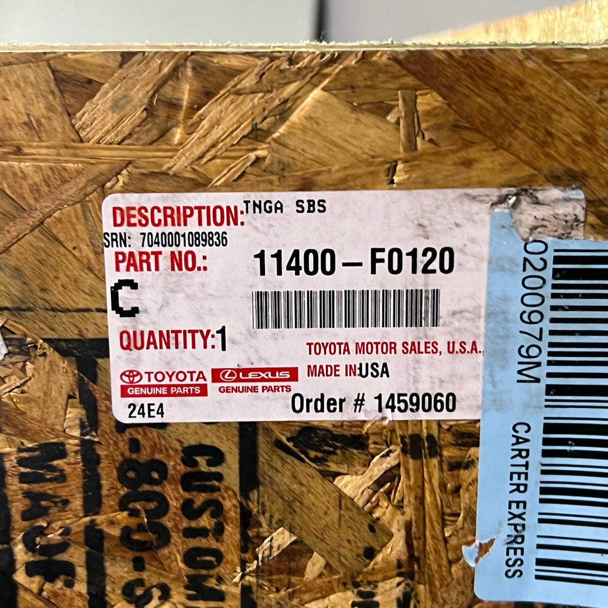 TOYOTA MOTOR Short Block Grey 11400-F0120 (AS-IS, Used)