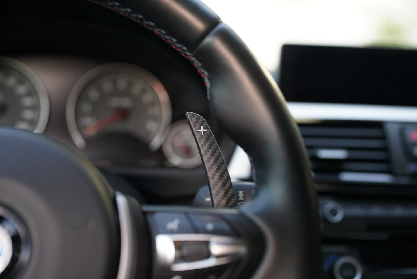 BMW F-Series Carbon Fiber Paddle Shifters for BMW 3 series, 4 Series, M2 M3, M4, M5 (Wet) Gloss