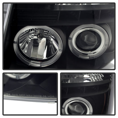 Spyder Nissan Titan 04-14 Projector Headlights LED Halo LED Blk Smke PRO-YD-NTI04-HL-BSM 5078605