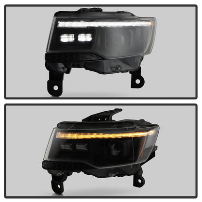SPYDER 14-21 Jeep Grand Cherokee (HID Model Only) Projector Headlights - Black 5088956