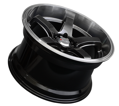 XXR 555 Wheel Chromium Black / Machined Lip 17x8 +35 5x100,5x114.3