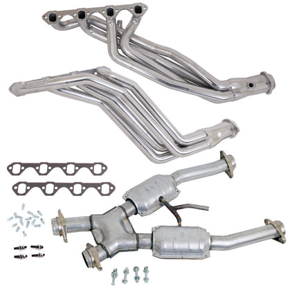 BBK 94-95 Ford Mustang 5.0L 1-5/8 Long Tube Headers w/High Flow Catted X-Pipe (Silver Ceramic) 15193
