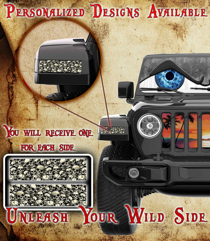 Skulls Jl and Gladiator Turn signal decal. 55
